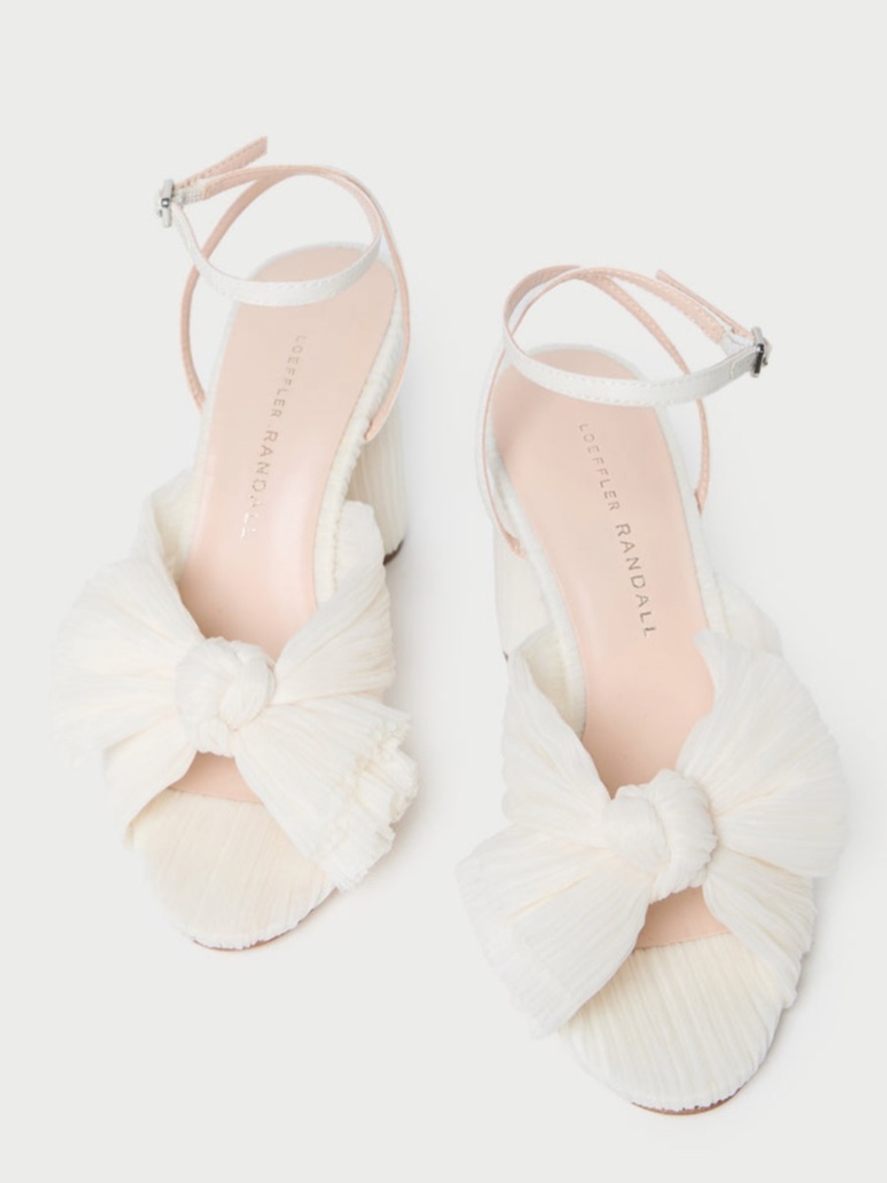 Loeffler Randall Camellia Pearl Pleated Bow Heel - Picture 3 of 4